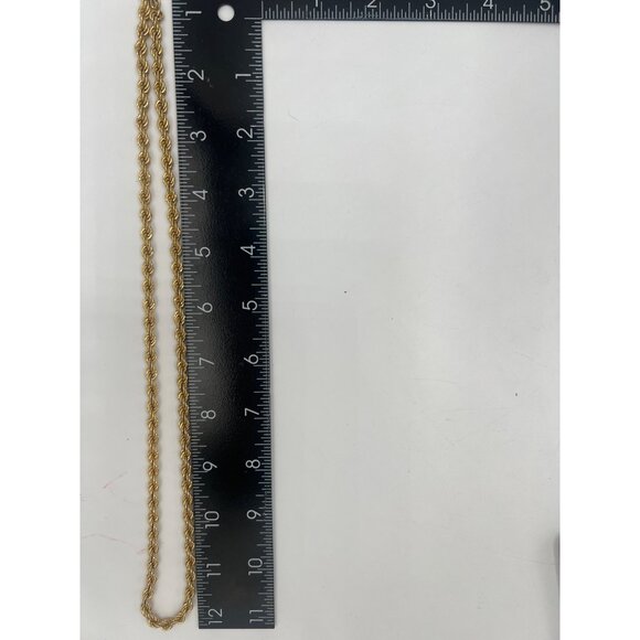 Monet 24" 5mm Twisted Rope Chain Chunky Necklace Gold-Tone Vintage - Picture 7 of 9